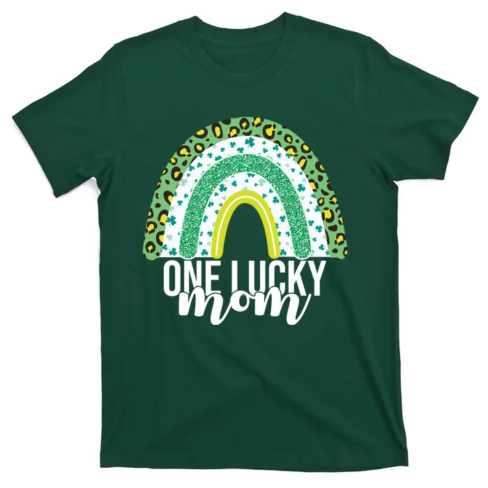 One Lucky Mom Rainbow St Patrick's Day T-Shirt