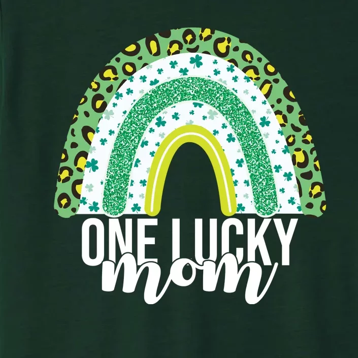 One Lucky Mom Rainbow St Patrick's Day ChromaSoft Performance T-Shirt