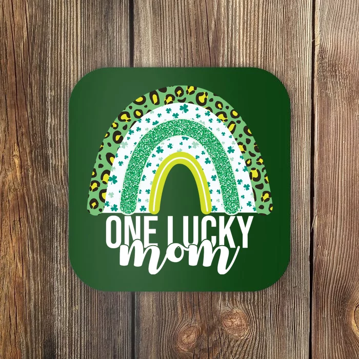 One Lucky Mom Rainbow St Patrick's Day Coaster