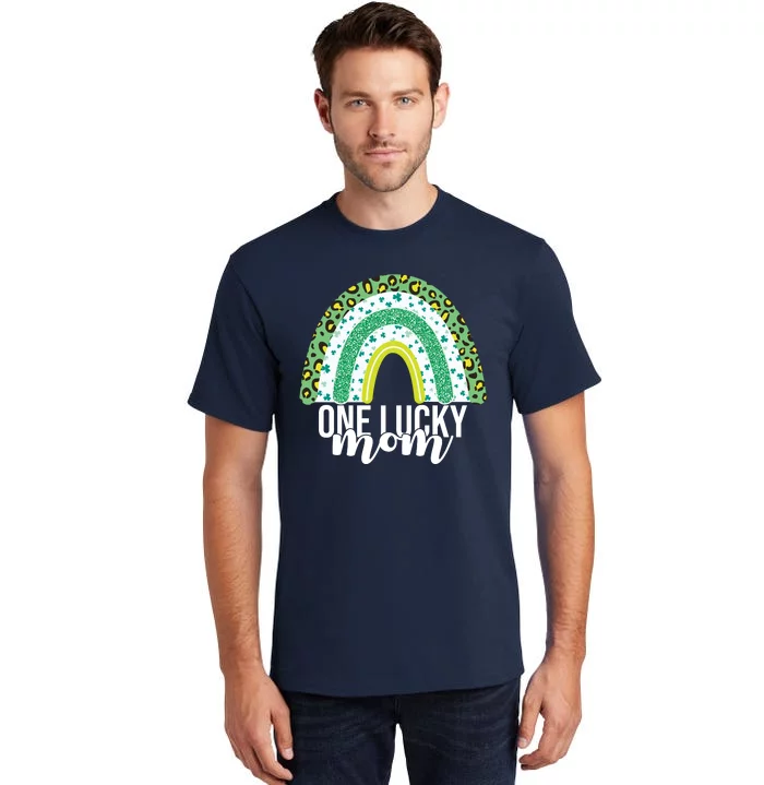 One Lucky Mom Rainbow St Patrick's Day Tall T-Shirt