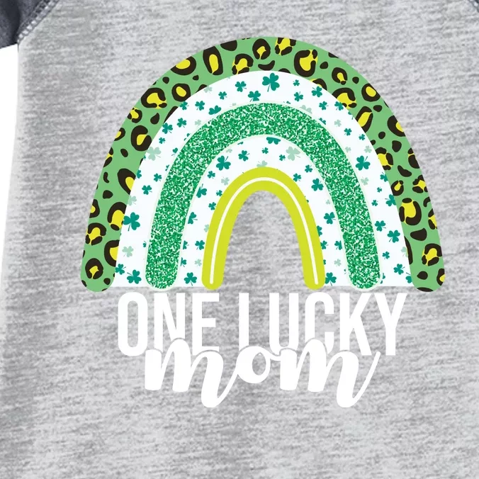 One Lucky Mom Rainbow St Patrick's Day Infant Baby Jersey Bodysuit