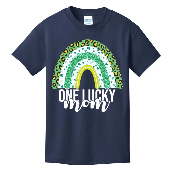 One Lucky Mom Rainbow St Patrick's Day Kids T-Shirt