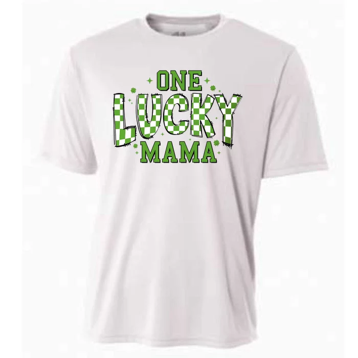 One Lucky Mama St Patrick’S Retro Cooling Performance Crew T-Shirt