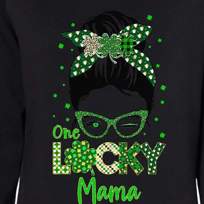 One Lucky Mama St Patricks Day Shamrock For Women Mommy Wife Womens California Wash Sweatshirt