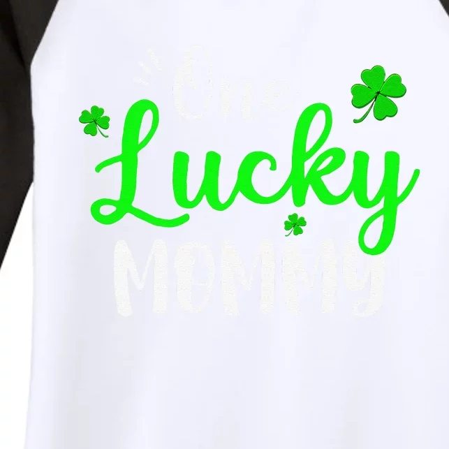 One Lucky Mommy Irish Shamrock St Patricks Day Fun Family Women's Tri-Blend 3/4-Sleeve Raglan Shirt