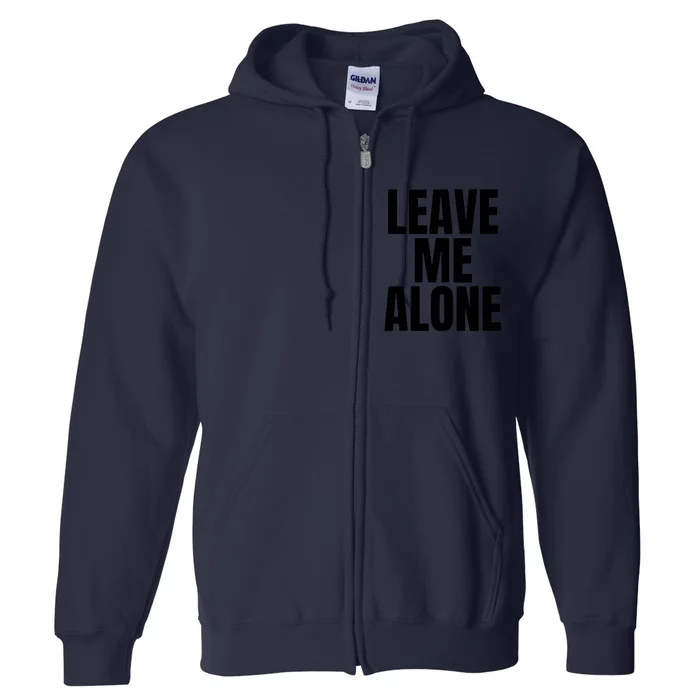 Original Leave Me Alone White Full Zip Hoodie