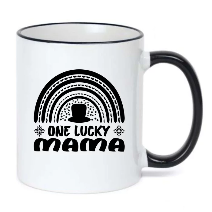 One Lucky Mama Gift St Patrick's Day Funny For Mama Gift Black Color Changing Mug