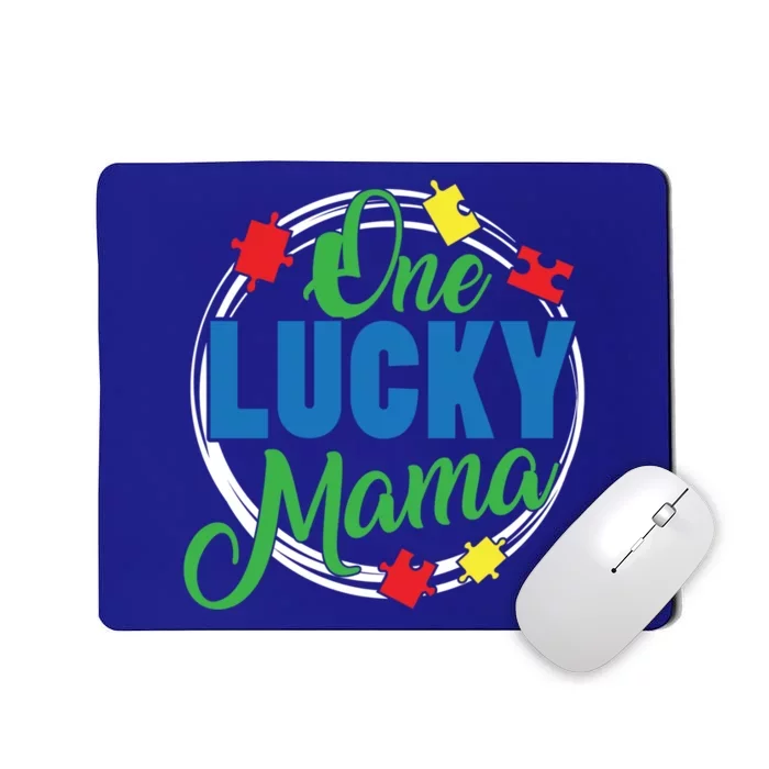 One Lucky Mama Autism Awareness Mom Gift Mousepad