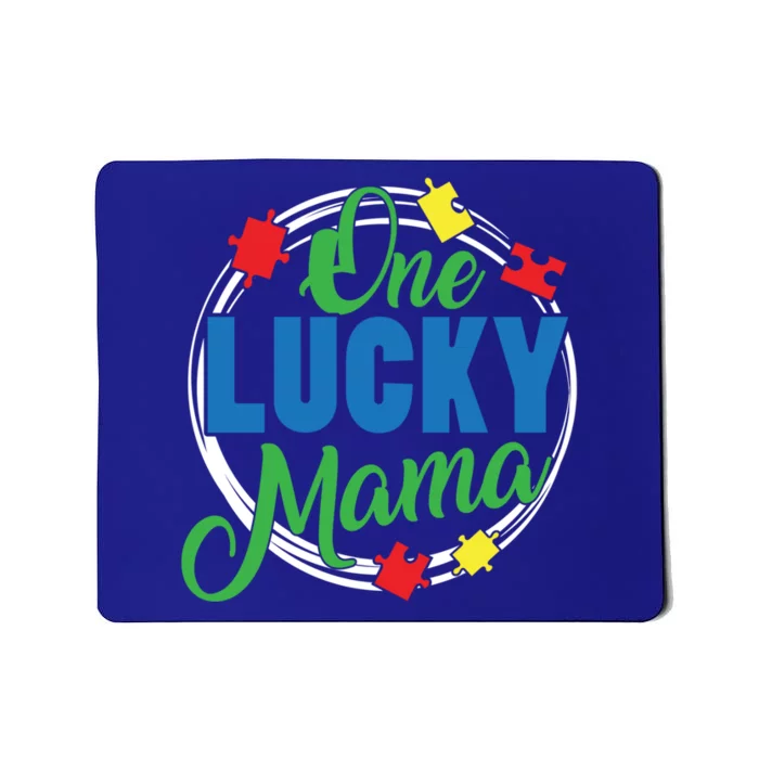 One Lucky Mama Autism Awareness Mom Gift Mousepad