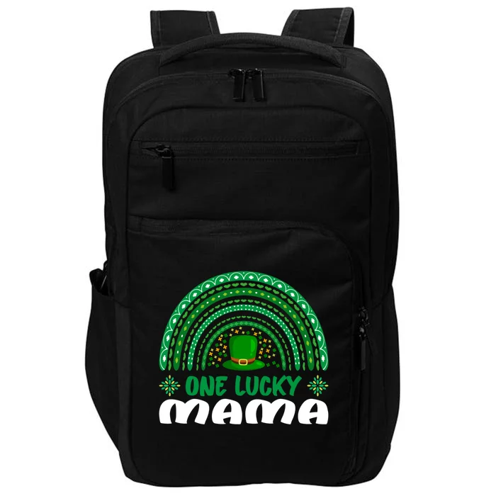 One Lucky Mama Gift St Patrick's Day Funny For Mama Gift Impact Tech Backpack