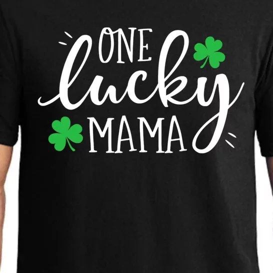 One Lucky Mama St Patricks Day Mom Mother Shamrock Gift Pajama Set