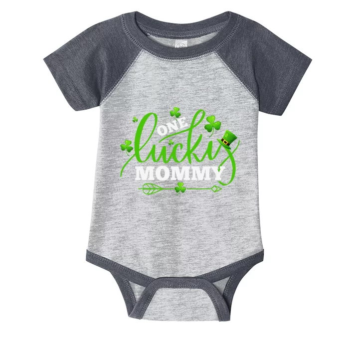 One Lucky Mommy Shamrock Gifts St Patricks Day Party Infant Baby Jersey Bodysuit