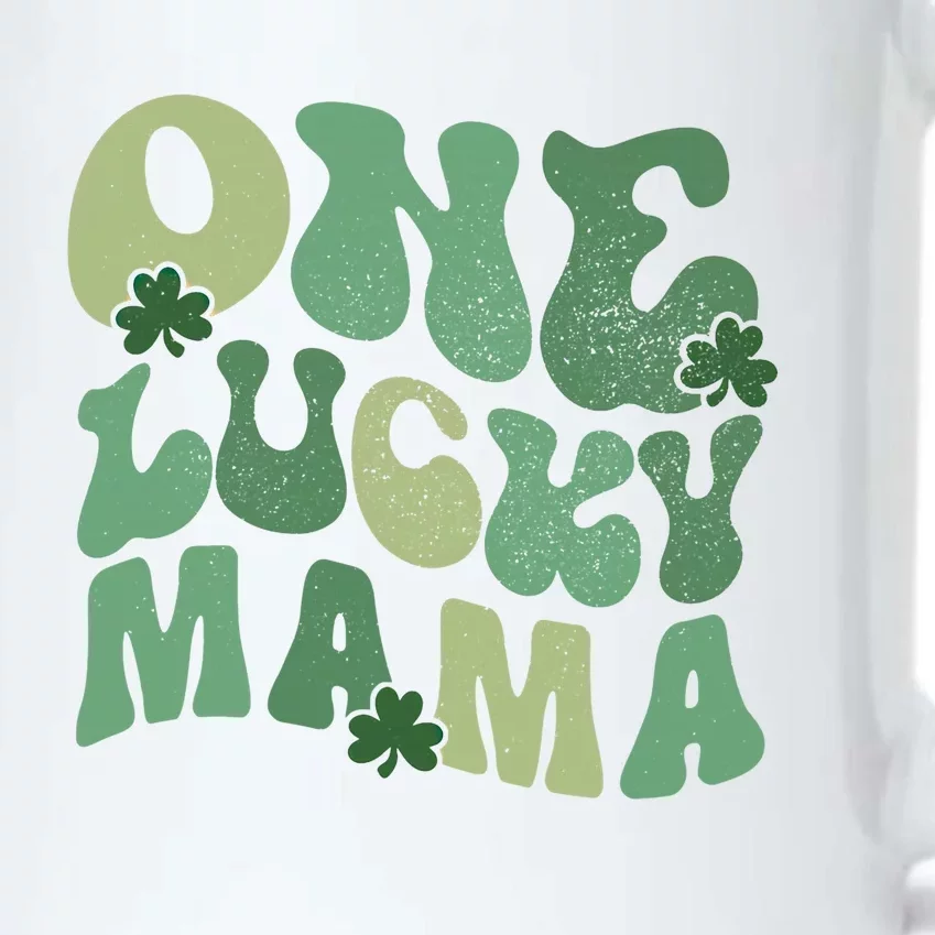 One Lucky Mama St Patricks Day Mom Mother Groovy Cute Gift Black Color Changing Mug