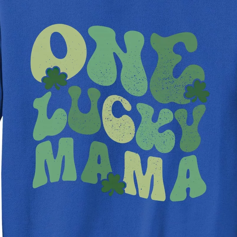 One Lucky Mama St Patricks Day Mom Mother Groovy Cute Gift Sweatshirt