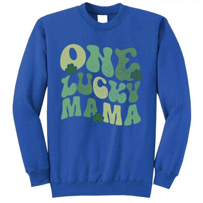 One Lucky Mama St Patricks Day Mom Mother Groovy Cute Gift Sweatshirt