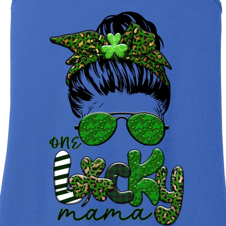 One Lucky Mama Gift St Patrick's Day Mothers Day Moms Mama Gift Ladies Essential Tank