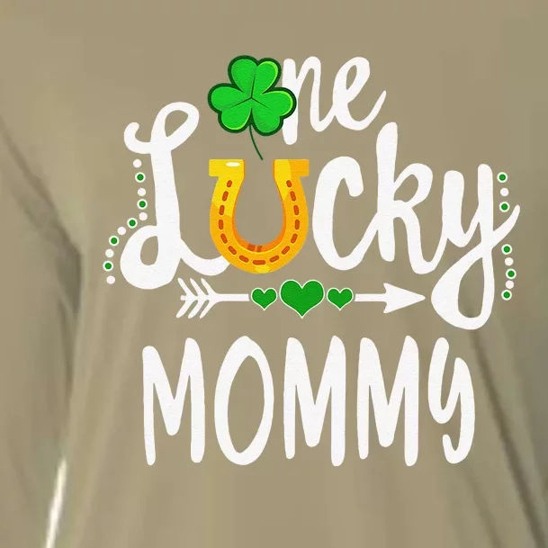 One Lucky Mommy St Patricks Day Matching Mom Cooling Performance Long Sleeve Crew