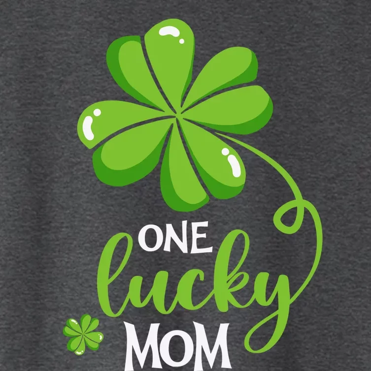 One Lucky Mom Funny St Patricks Day Matching Family Women's Crop Top Tee