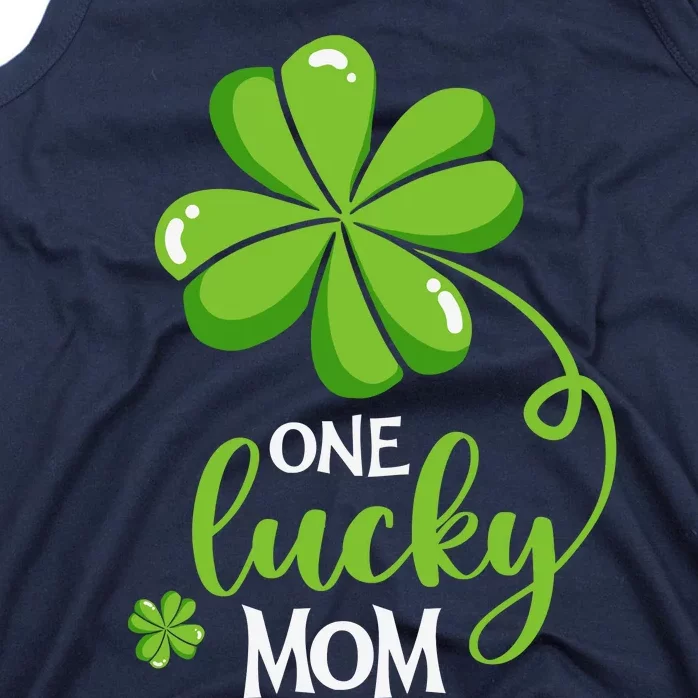 One Lucky Mom Funny St Patricks Day Matching Family Tank Top