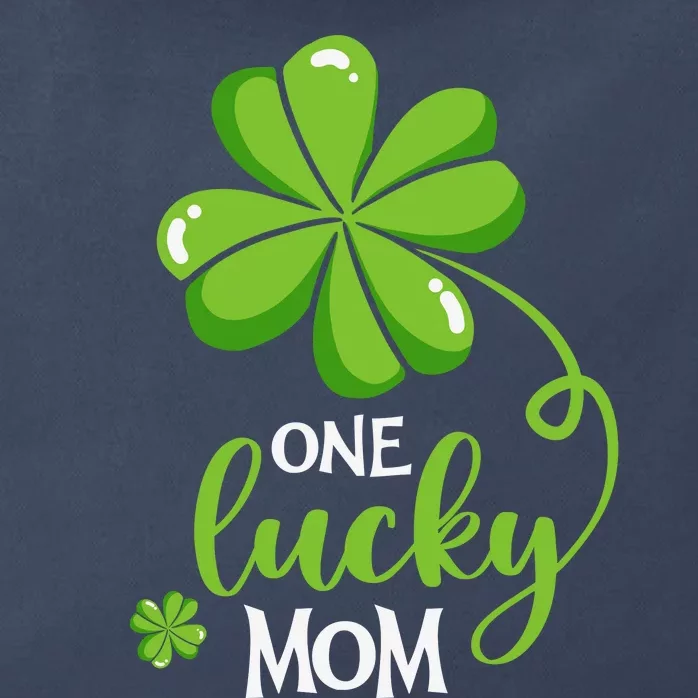 One Lucky Mom Funny St Patricks Day Matching Family Zip Tote Bag