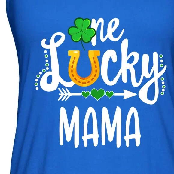 One Lucky Mama St Patricks Day Matchingmom Mother Gift Ladies Essential Flowy Tank