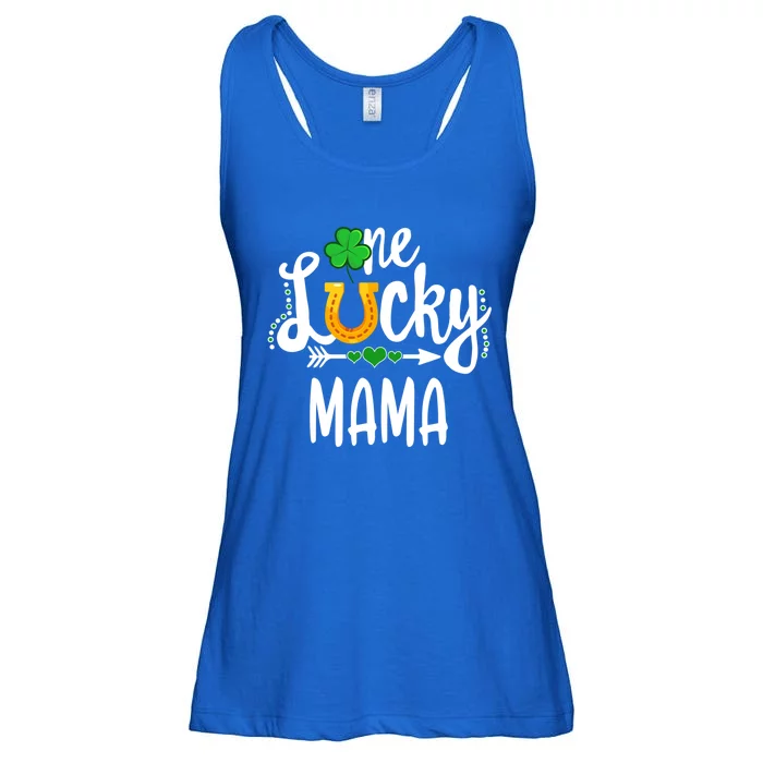 One Lucky Mama St Patricks Day Matchingmom Mother Gift Ladies Essential Flowy Tank