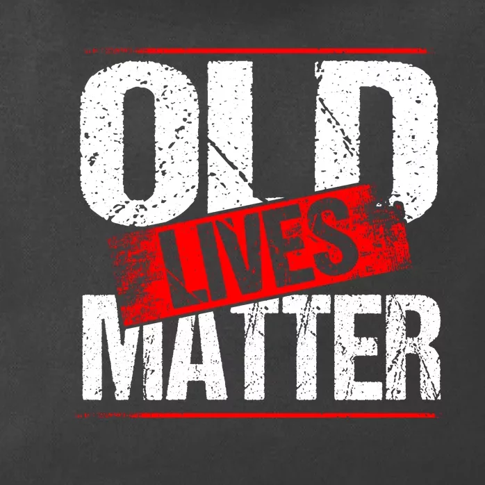 Old Lives Matter Distressed Zip Tote Bag