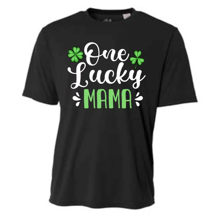 One Lucky Mama St Patrick's Day Mother Shamrock Mom Gift Cooling Performance Crew T-Shirt