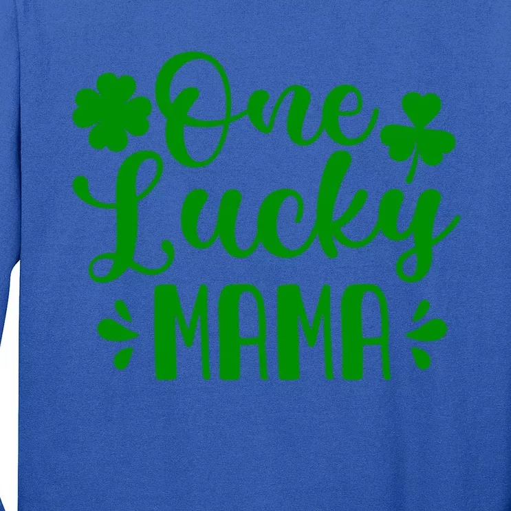 One Lucky Mama St Patrick's Day Mother Shamrock Mom Gift Long Sleeve Shirt