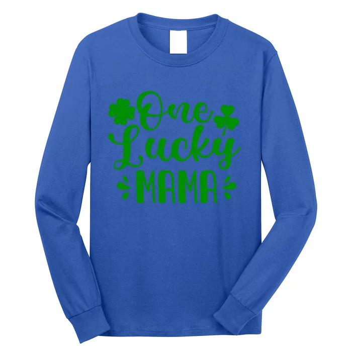 One Lucky Mama St Patrick's Day Mother Shamrock Mom Gift Long Sleeve Shirt