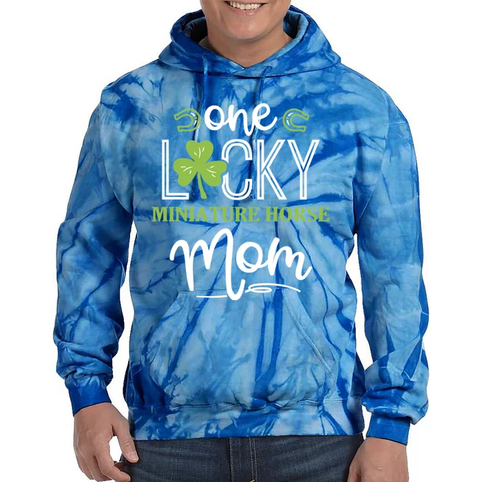 One Lucky Miniature Horse Horse Mom Irish Horseback Riding Gift Tie Dye Hoodie