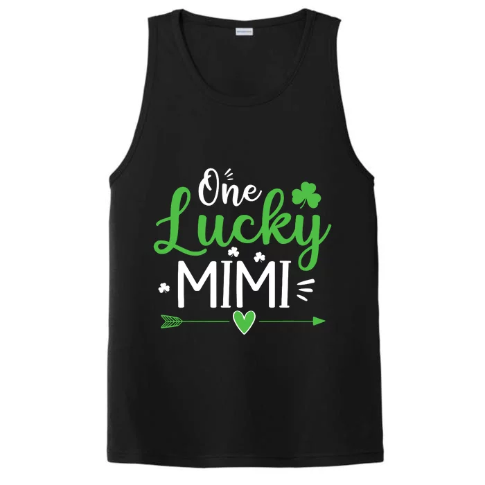 One Lucky Mimi St Patricks Day Funny Gift Wo Performance Tank