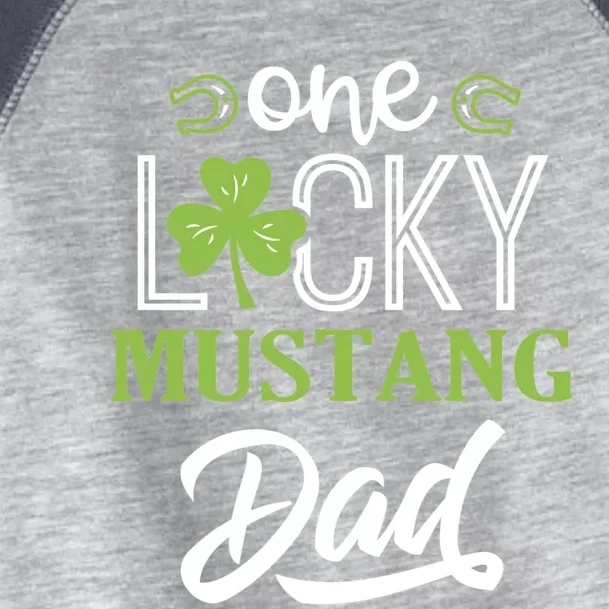 One Lucky Mustang Horse Dad Irish Horseback Riding Gift Toddler Fine Jersey T-Shirt