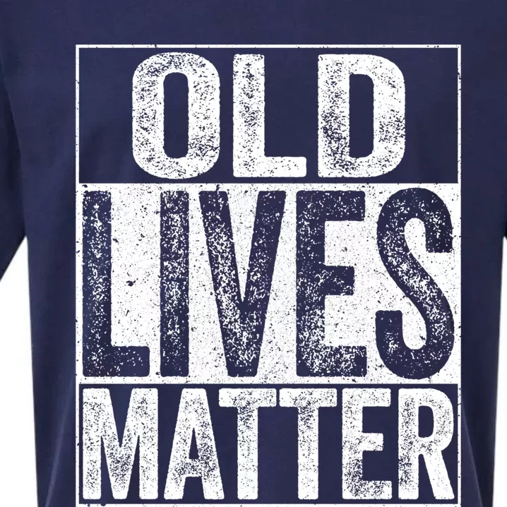 Old Lives Matter Gift Elderly Senior Gift Sueded Cloud Jersey T-Shirt