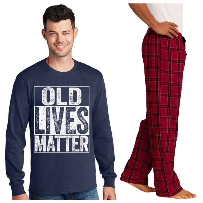 Old Lives Matter Elderly Senior Gift Long Sleeve Pajama Set