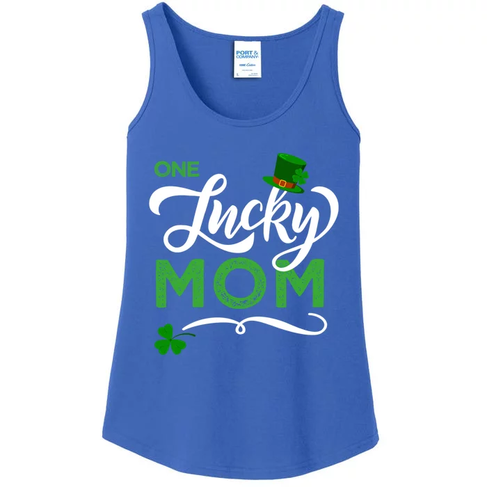 One Lucky Mom St Patrick's Day Mom Cool Gift Ladies Essential Tank