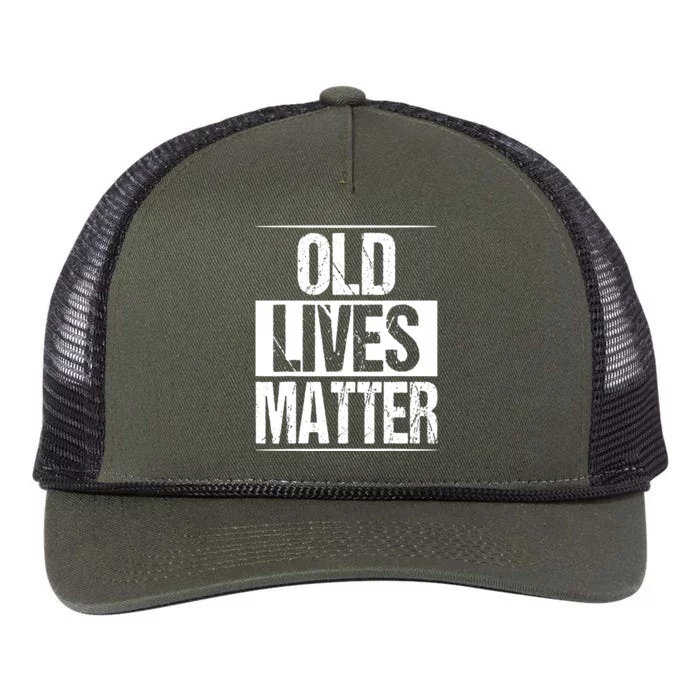 Old Lives Matter 40th 50th 60th Birthday Retro Rope Trucker Hat Cap