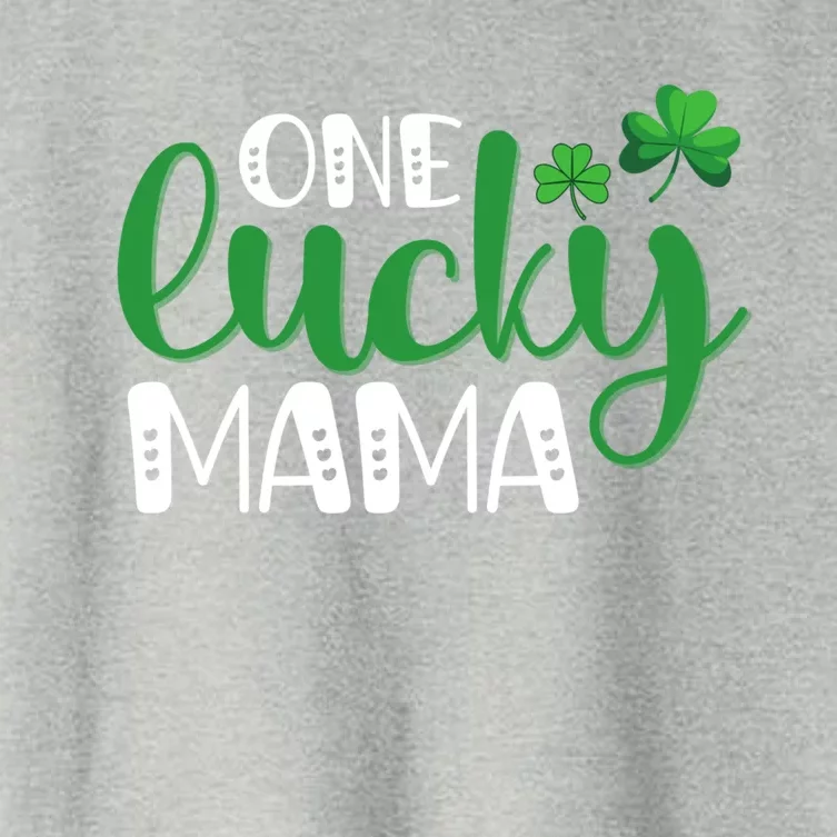 One Lucky Mama Saint Patricks Day St Pattys Funny Mom Great Gift Women's Crop Top Tee