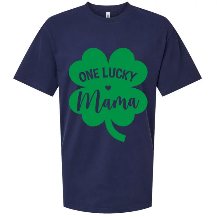 One Lucky Mama Shamrock Four Leaf Clover St Patricks Day Mom Gift Sueded Cloud Jersey T-Shirt