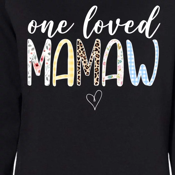 One Loved Mamaw Mothers Day Cute Womens California Wash Sweatshirt