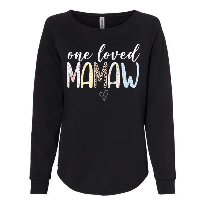 One Loved Mamaw Mothers Day Cute Womens California Wash Sweatshirt