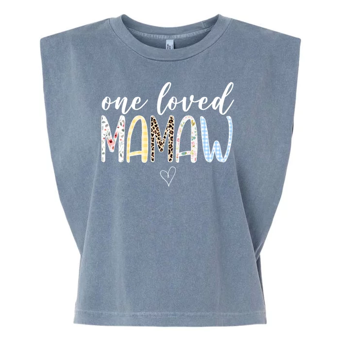 One Loved Mamaw Mothers Day Cute Garment-Dyed Women's Muscle Tee