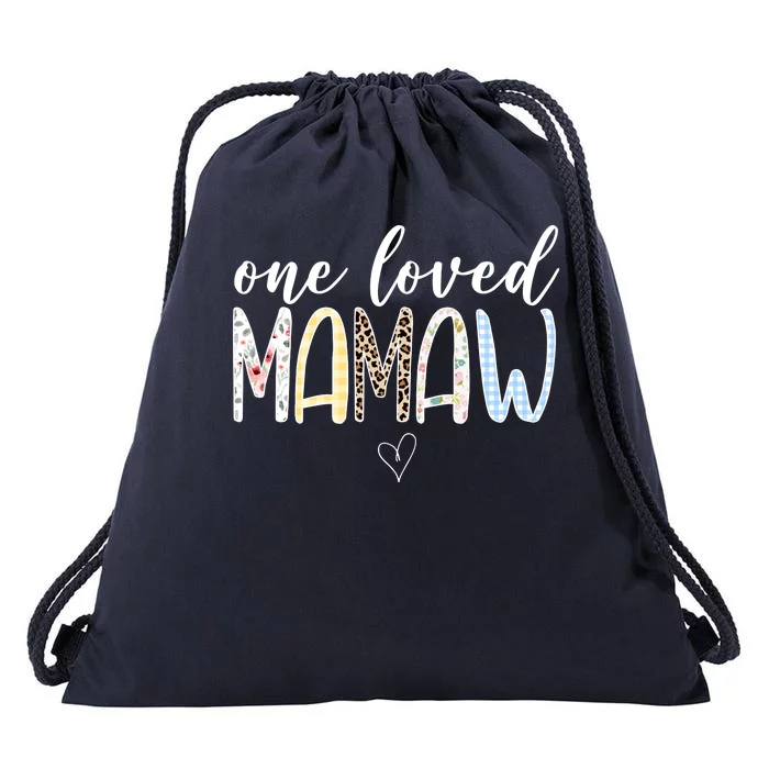 One Loved Mamaw Mothers Day Cute Drawstring Bag