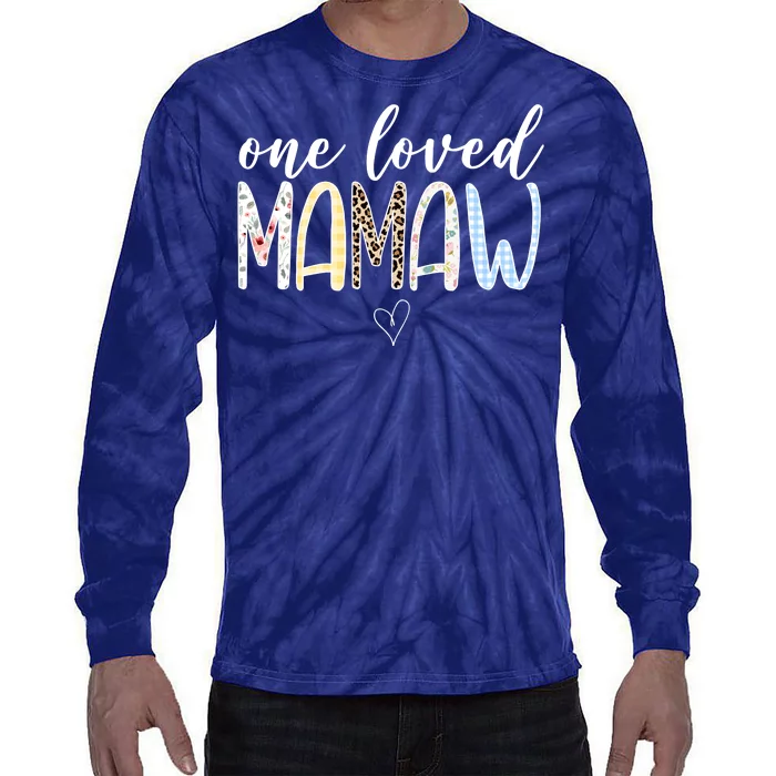 One Loved Mamaw Mothers Day Cute Tie-Dye Long Sleeve Shirt