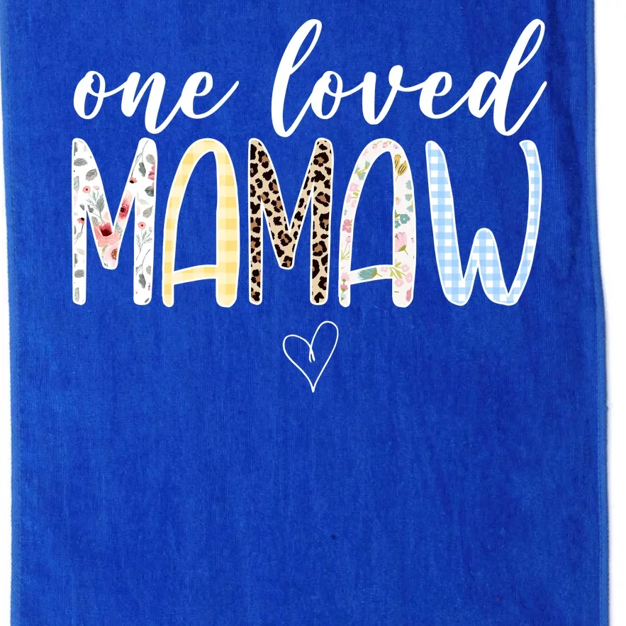 One Loved Mamaw Mothers Day Cute Platinum Collection Golf Towel