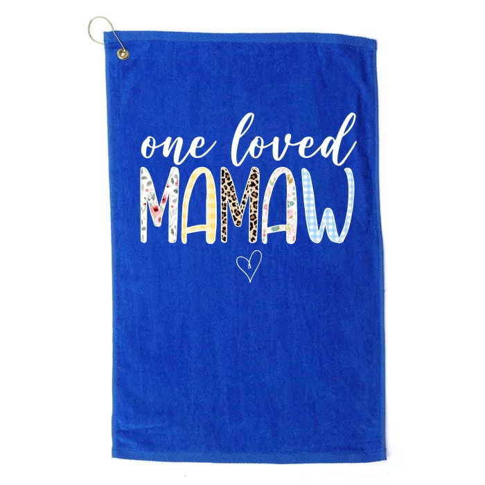 One Loved Mamaw Mothers Day Cute Platinum Collection Golf Towel