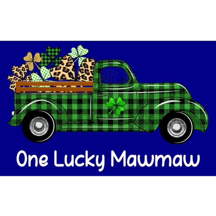 One Lucky Mawmaw Green Plaid Truck Shamrocks St Patricks Day Gift Bumper Sticker