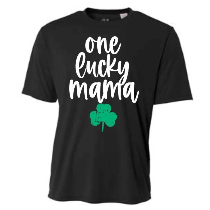 One Lucky Mama Shamrock Saint Patricks Day Mom Mommy Momma Meaningful Gift Cooling Performance Crew T-Shirt