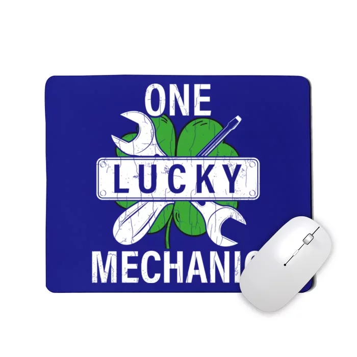 One Lucky Mechanic Funny Saint Patricks Day Graphic Gift Mousepad