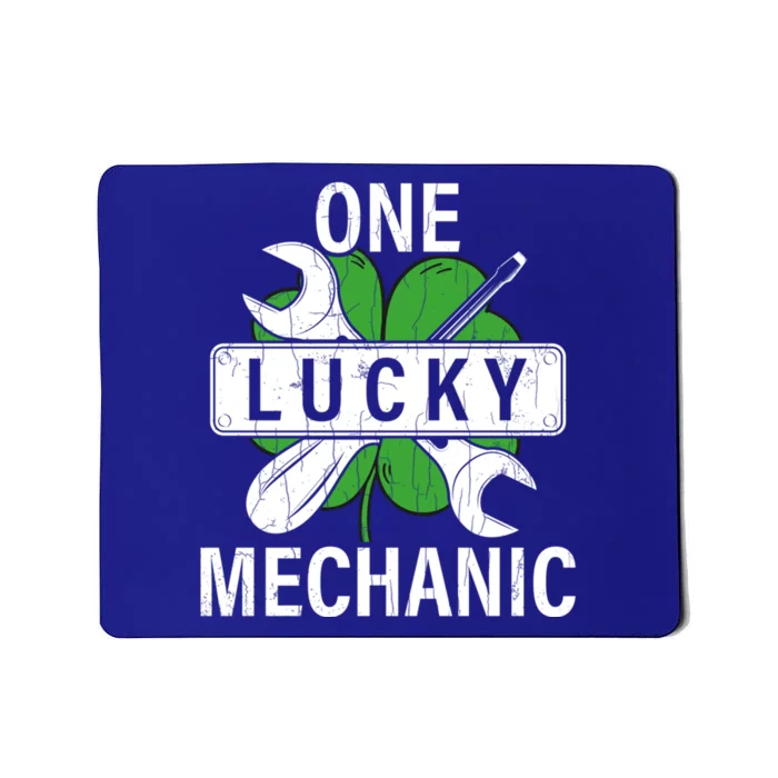 One Lucky Mechanic Funny Saint Patricks Day Graphic Gift Mousepad